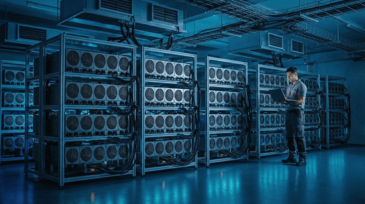 Bitcoin Mining Hosting in professionellem Rechenzentrum mit ASIC Minern